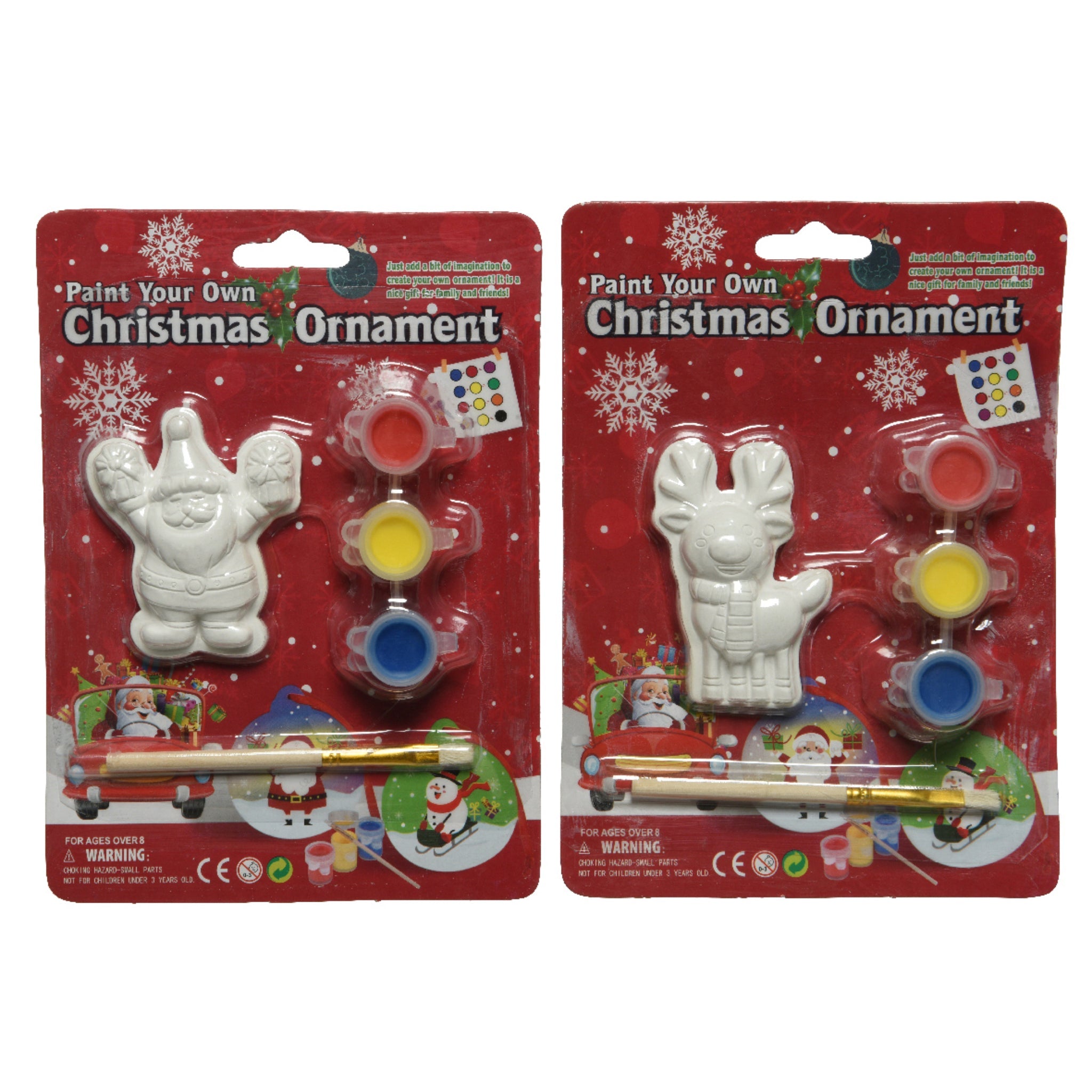 Paint set gypsum 2ass  assorted - L.1.5cm x W.5.5cm x H.6.4cm