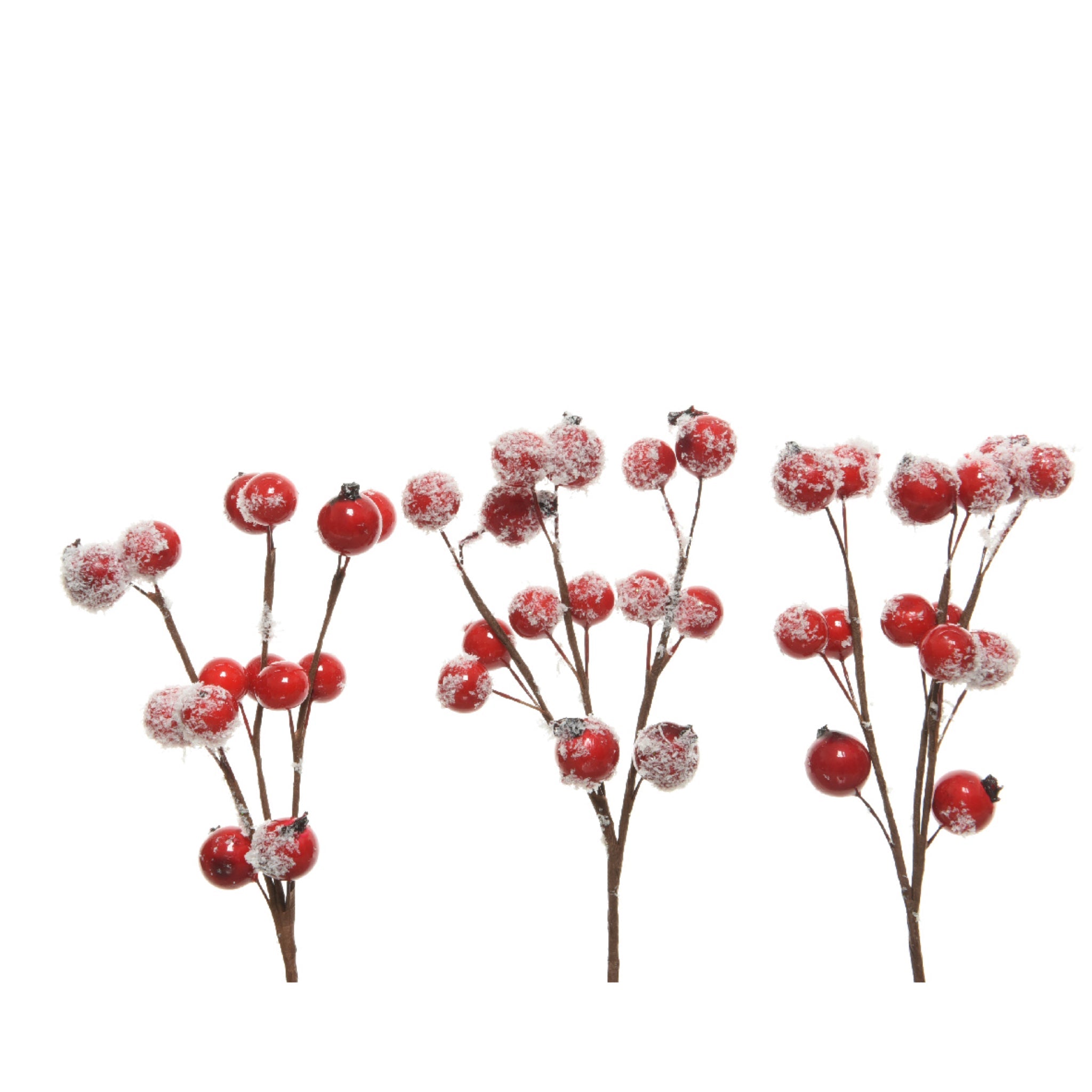 Spray foam snow berries - red