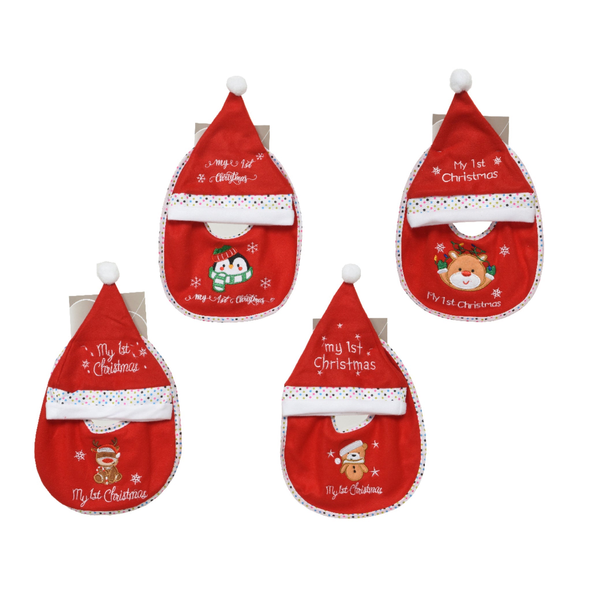 Set polyester 4ass - red